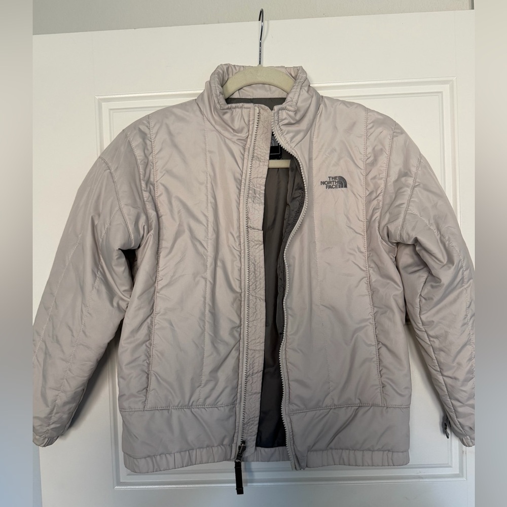The North Face Light Grayish White Insulated Jacket